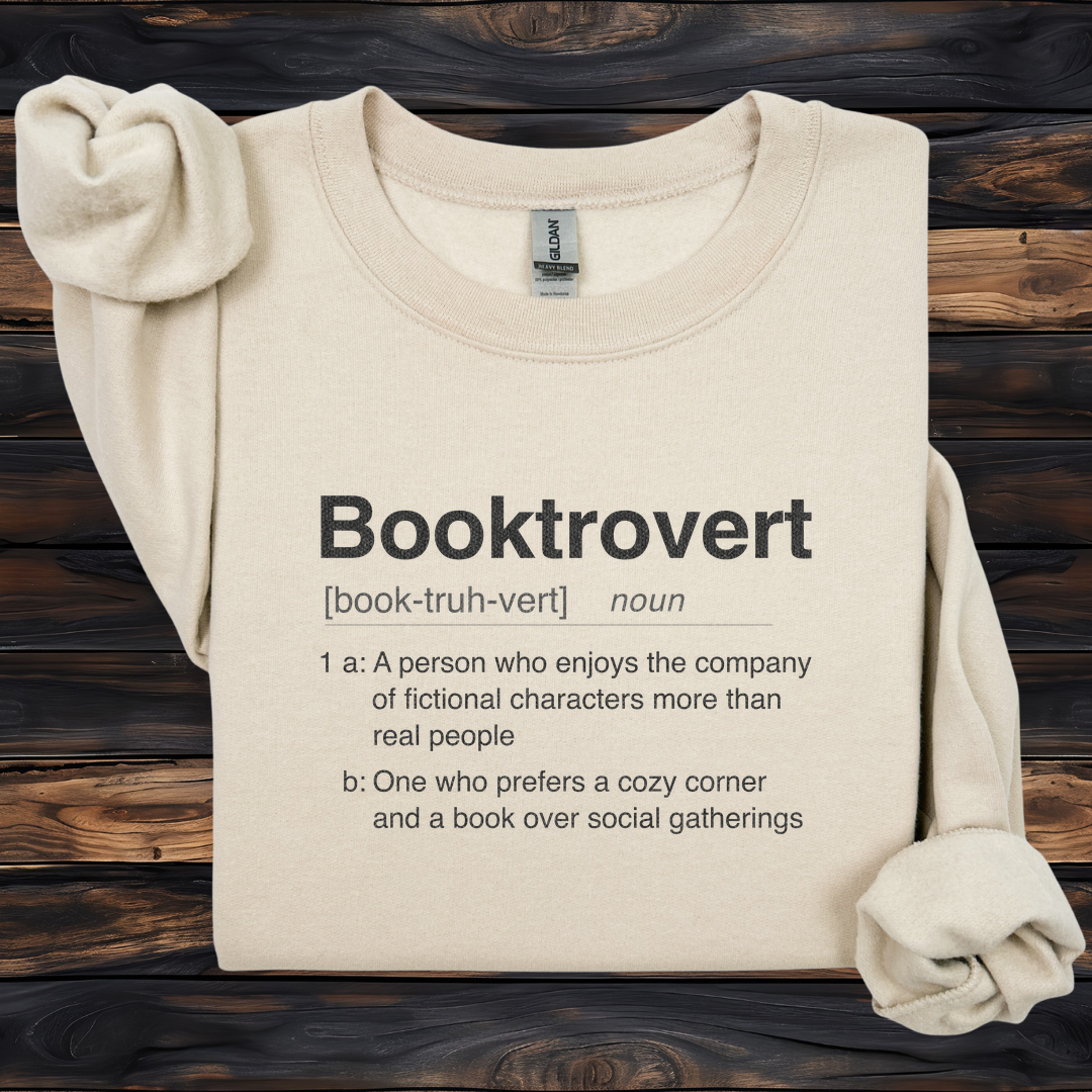 Booktrovert Sweatshirt | Dictionary Definition Reader Crewneck