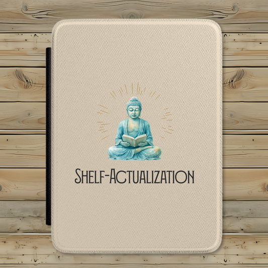 Shelf Actualization Reading Buddha Kindle Case | Vintage Bookish Paperwhite Cover | Gift for Readers