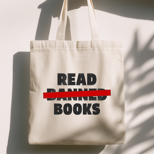 Read Banned Books Tote Bag | Anti-Censorship Library Tote