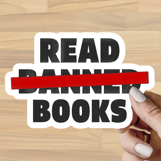 Read Banned Books Sticker | Anti-Censorship Vinyl Sticker