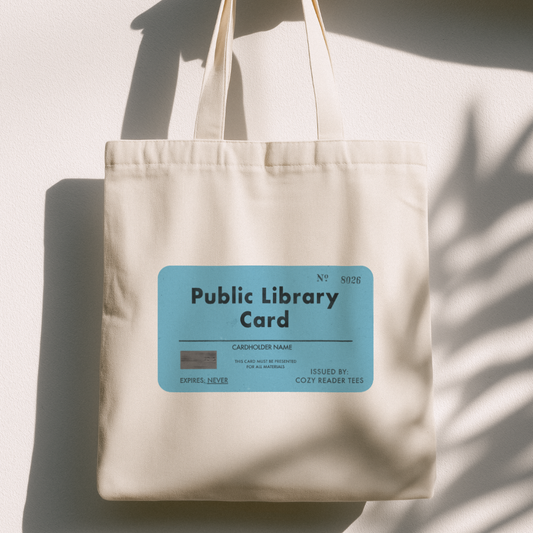 Public Library Card Tote Bag | Vintage Library Book Tote