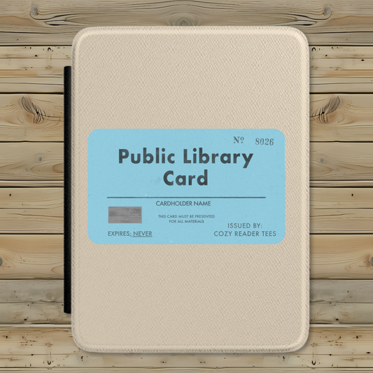 Public Library Card Kindle Case | Vintage Library Card Cover