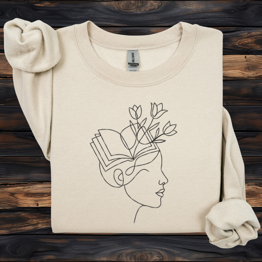 Mind in Bloom Sweatshirt | Literary Floral Reader Crewneck