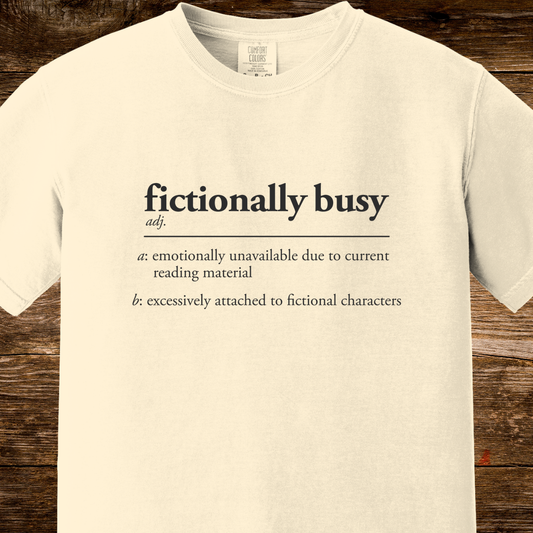 Fictionally Busy Shirt | Retro Reader Definition Tee