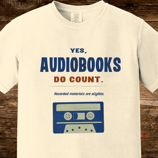 Yes, Audiobooks Count Shirt | Retro Audiobook Reader Tee