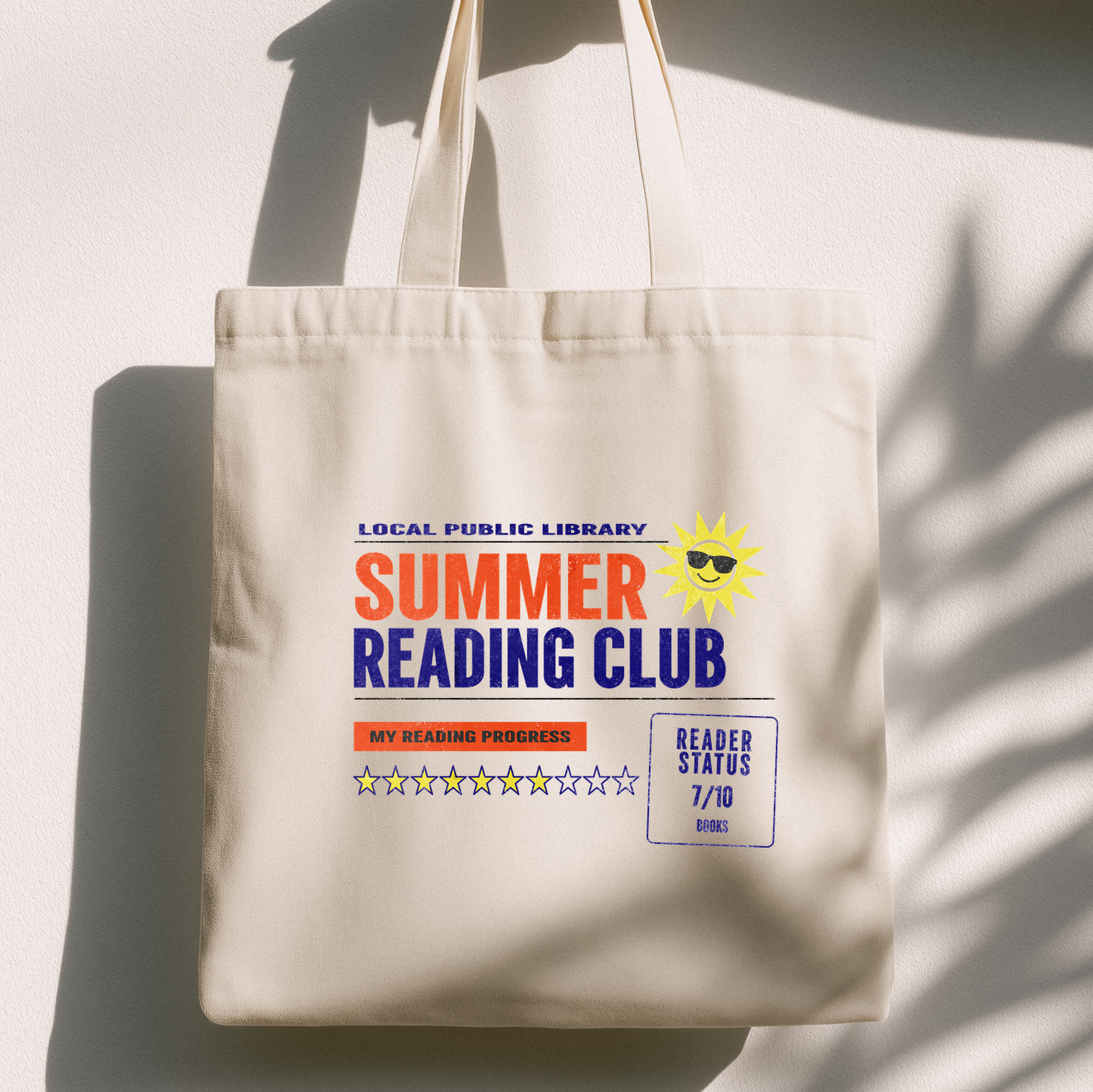 Summer Reading Club Tote Bag | Vintage Library Tote | Retro Book Haul Bag