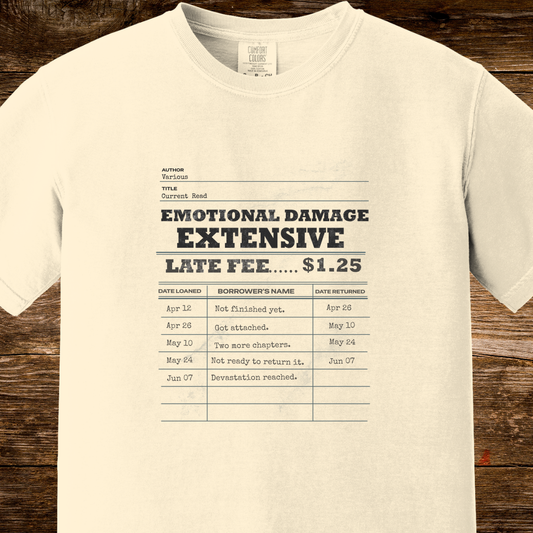 Emotional Damage Extensive Shirt | Vintage Library Card Reader Tee
