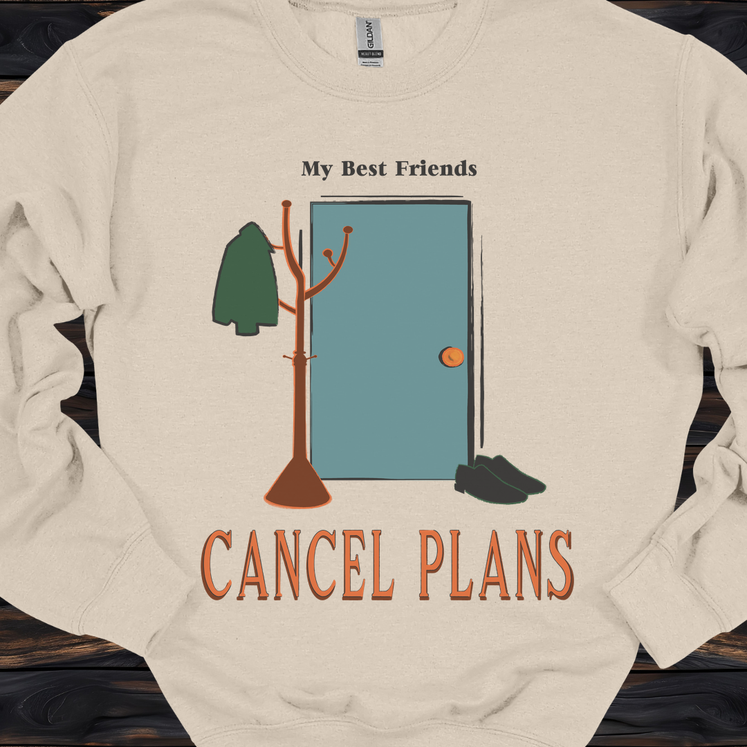 My Best Friends Cancel Plans Sweatshirt | Introvert Reader Crewneck | Cozy Homebody Sweatshirt