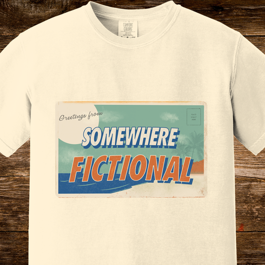 Greetings From Somewhere Fictional Shirt | Retro Postcard Tee