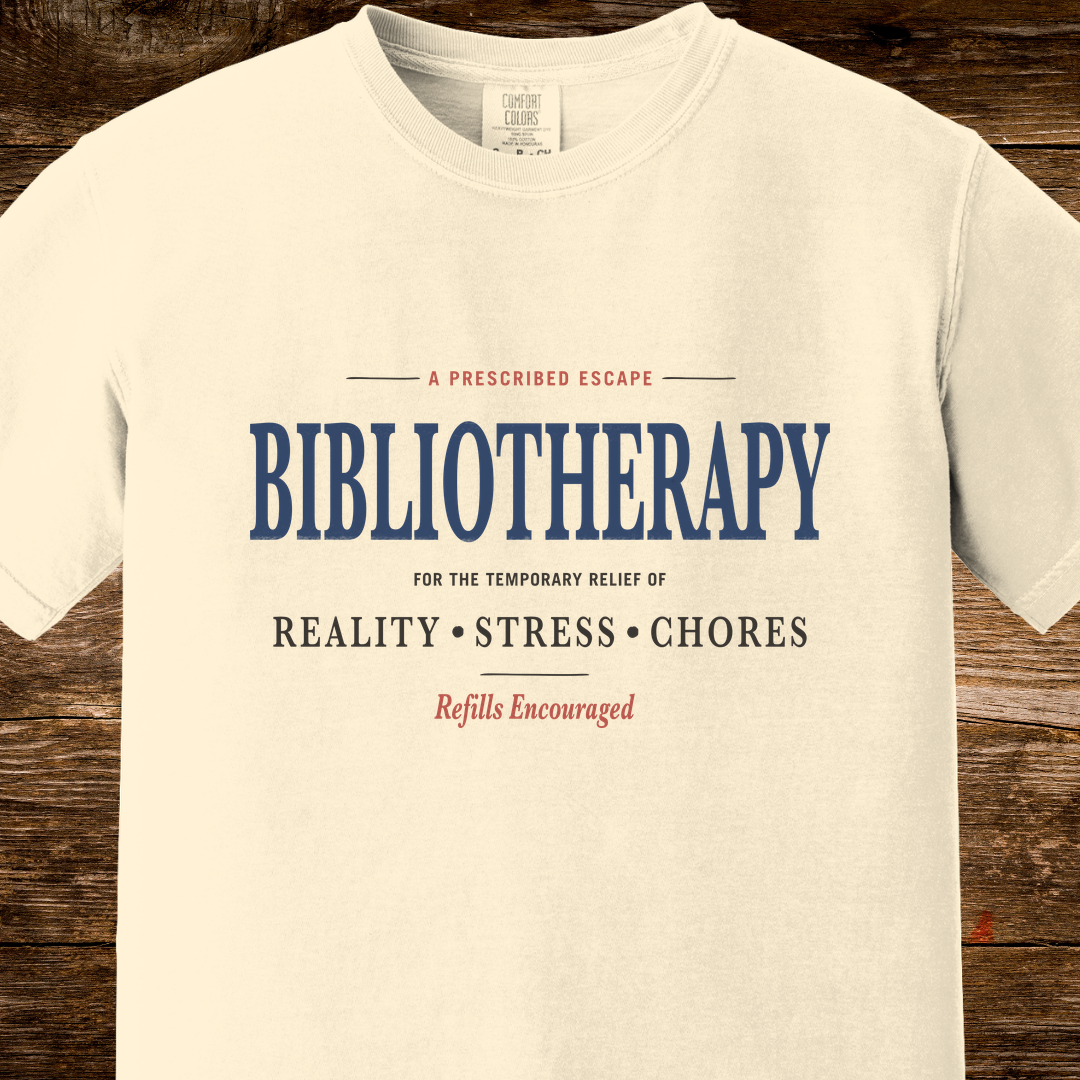 Bibliotherapy Shirt | Vintage Reader Tee