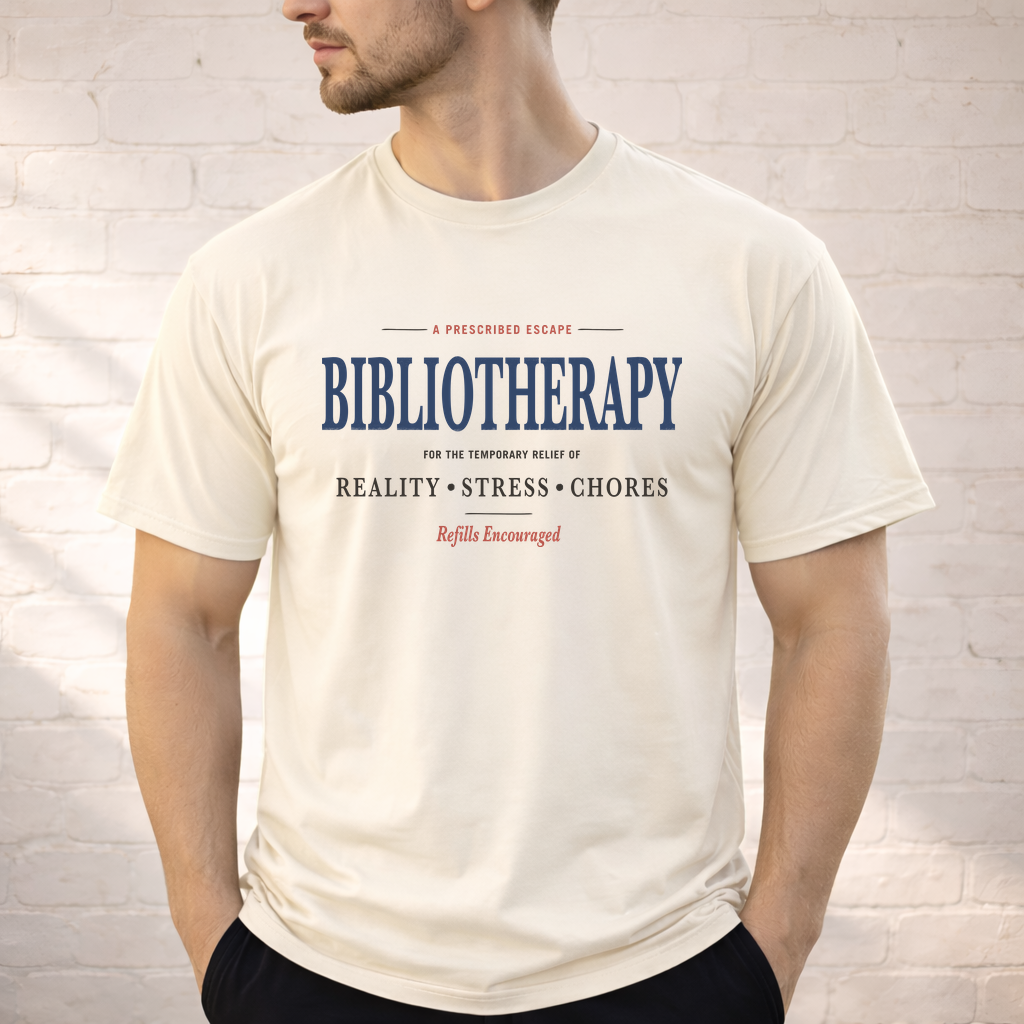 Bibliotherapy Shirt | Vintage Reader Tee