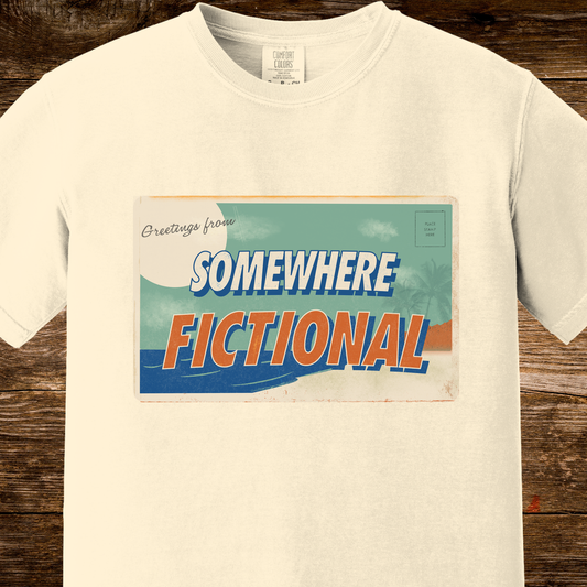 Greetings From Somewhere Fictional Shirt | Retro Postcard Tee