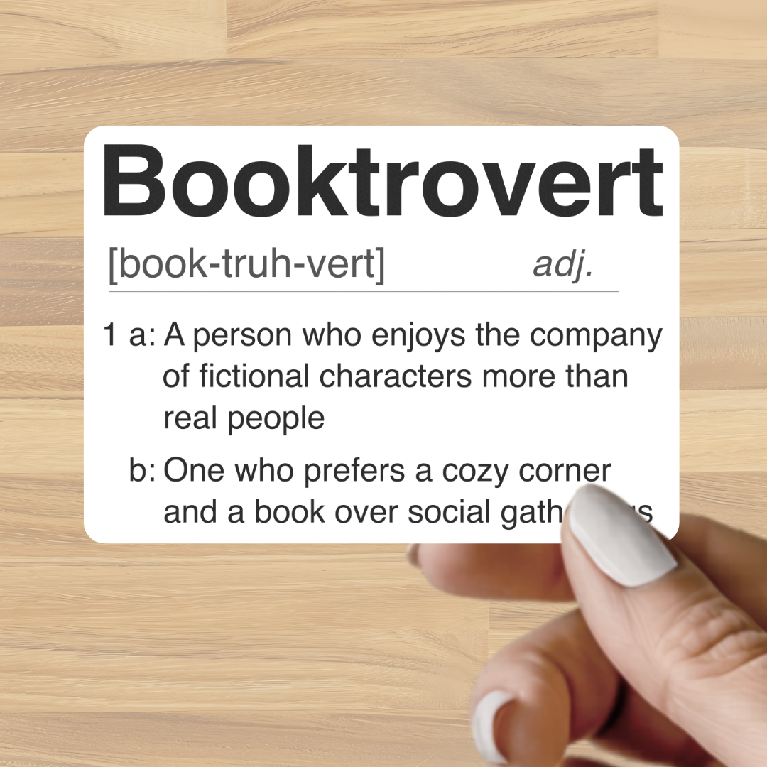 Booktrovert Sticker | Reader Vinyl Decal