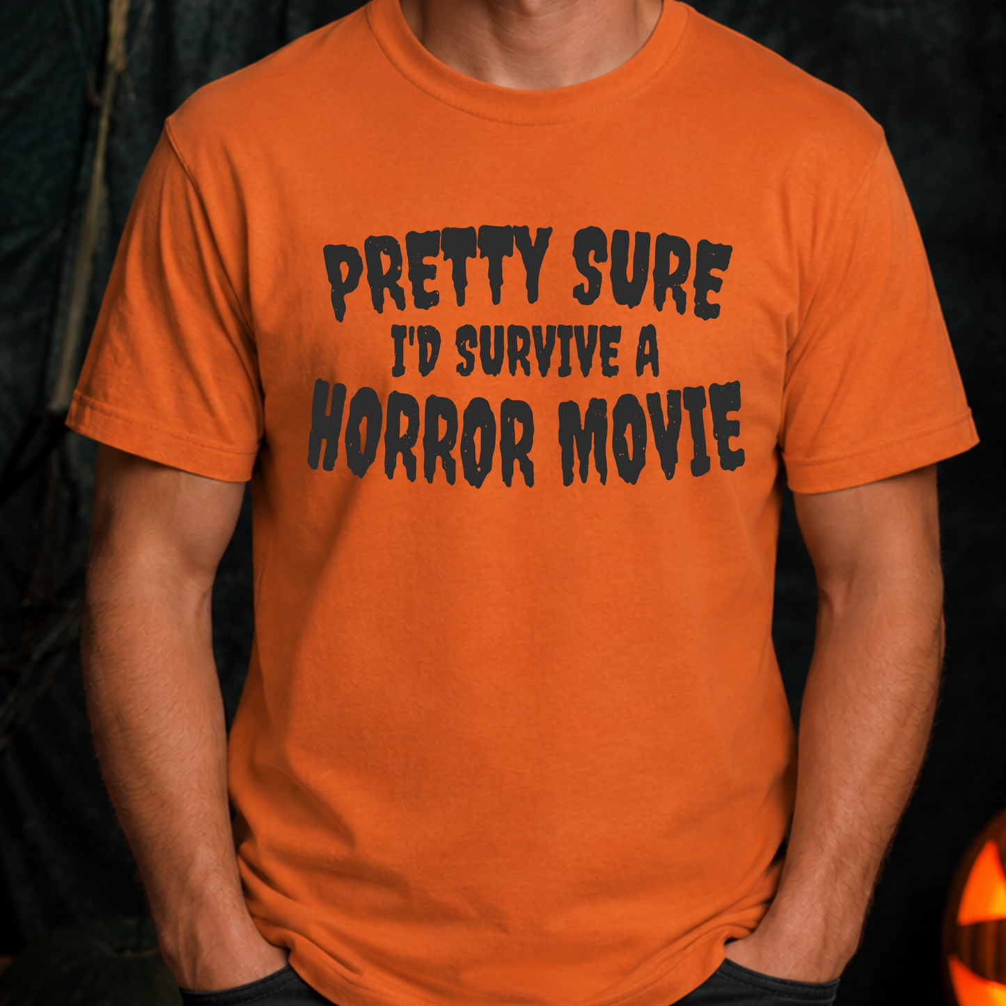 Pretty Sure I'd Survive a Horror Movie Shirt | Retro Horror Tee