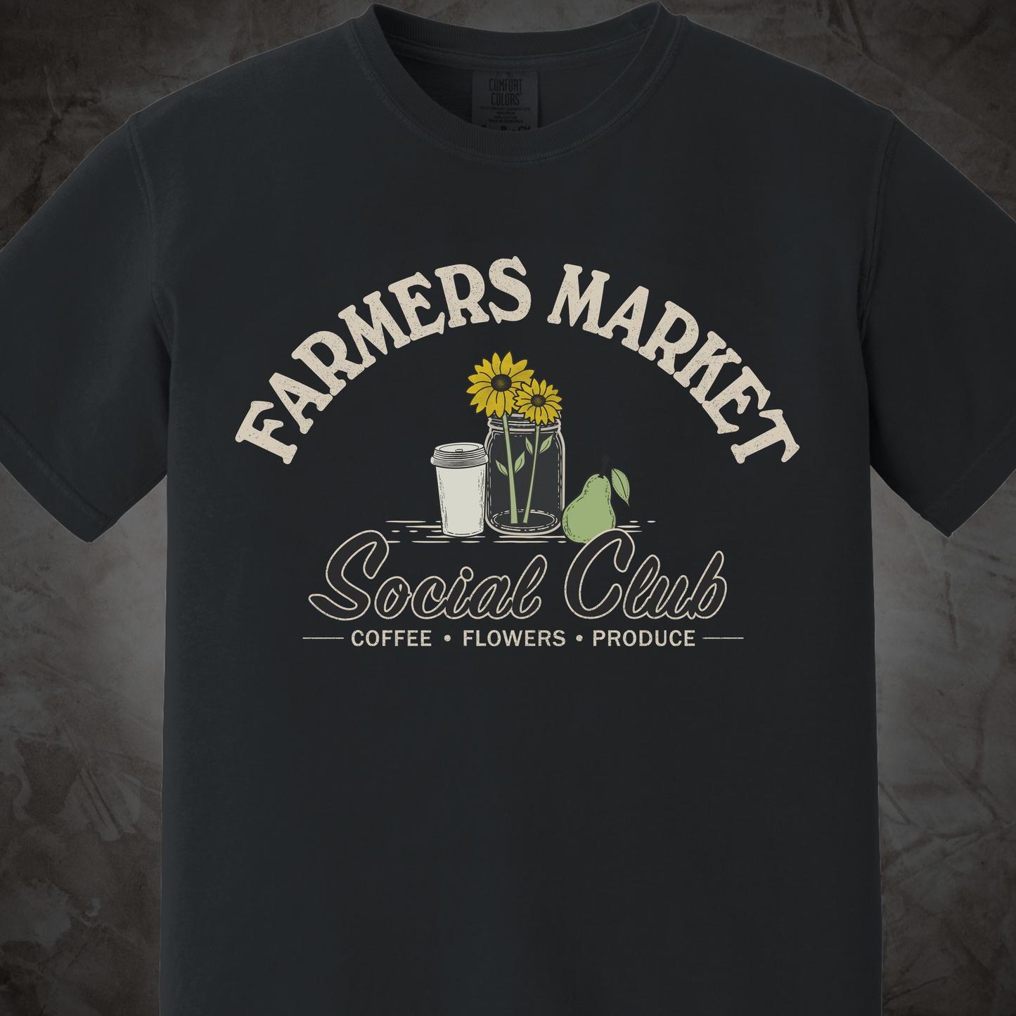 Farmers Market Social Club Shirt | Coffee Flowers Produce Tee