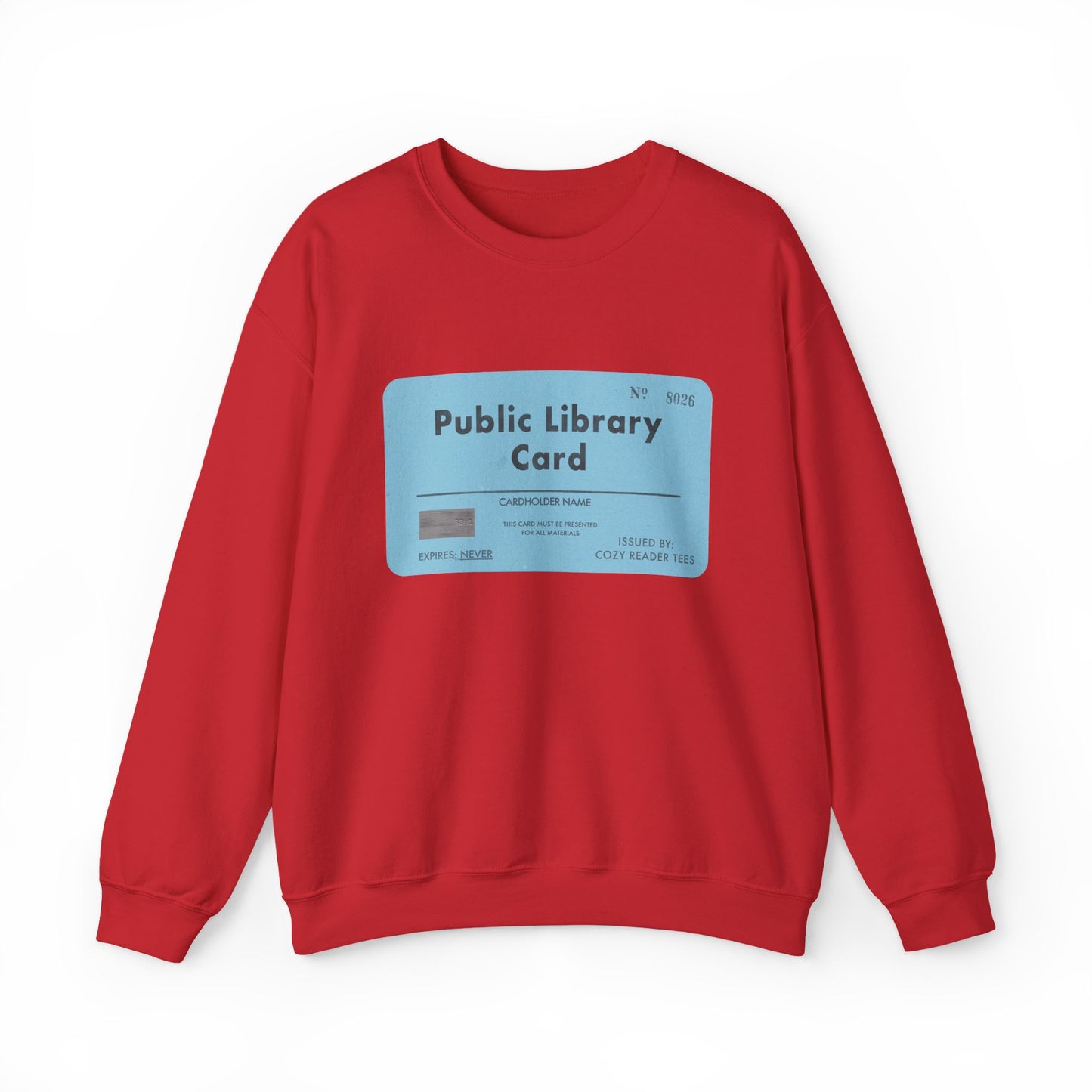 Public Library Card Crewneck Sweatshirt