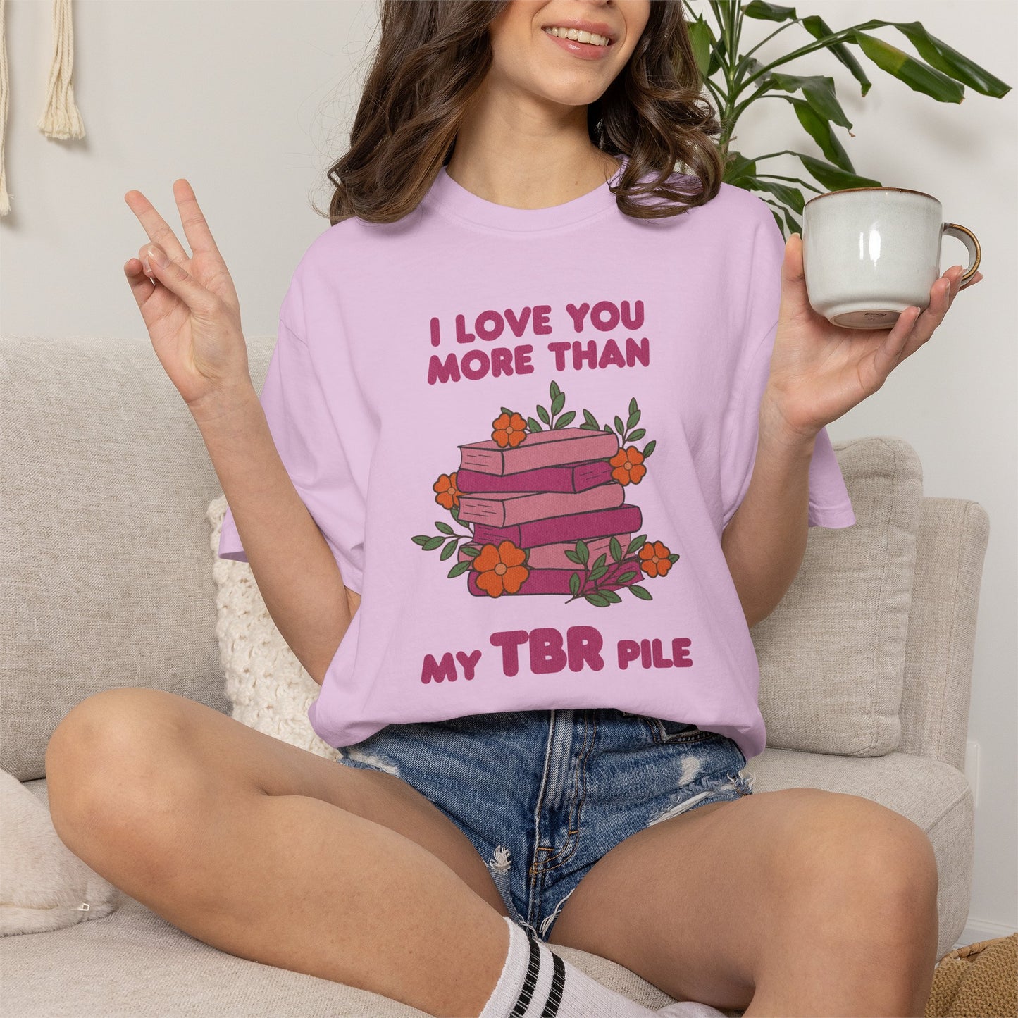 I Love You More Than My TBR Pile Shirt | Funny Bookish Romance Tee