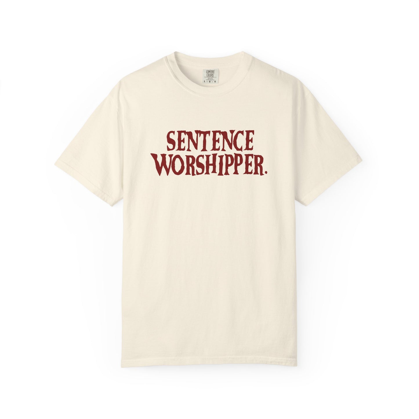 Sentence Worshipper Shirt | Literary Typography Tee