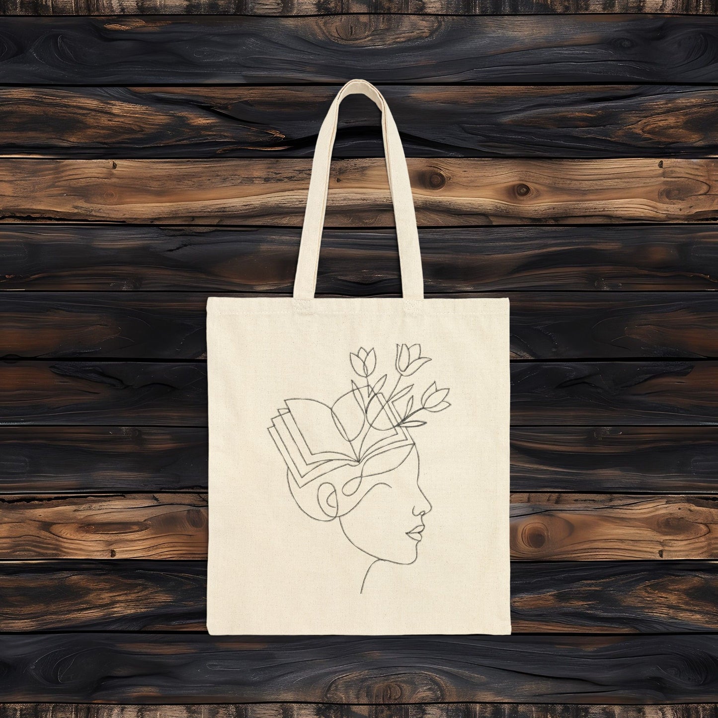 Mind in Bloom Tote Bag | Literary Floral Library Tote