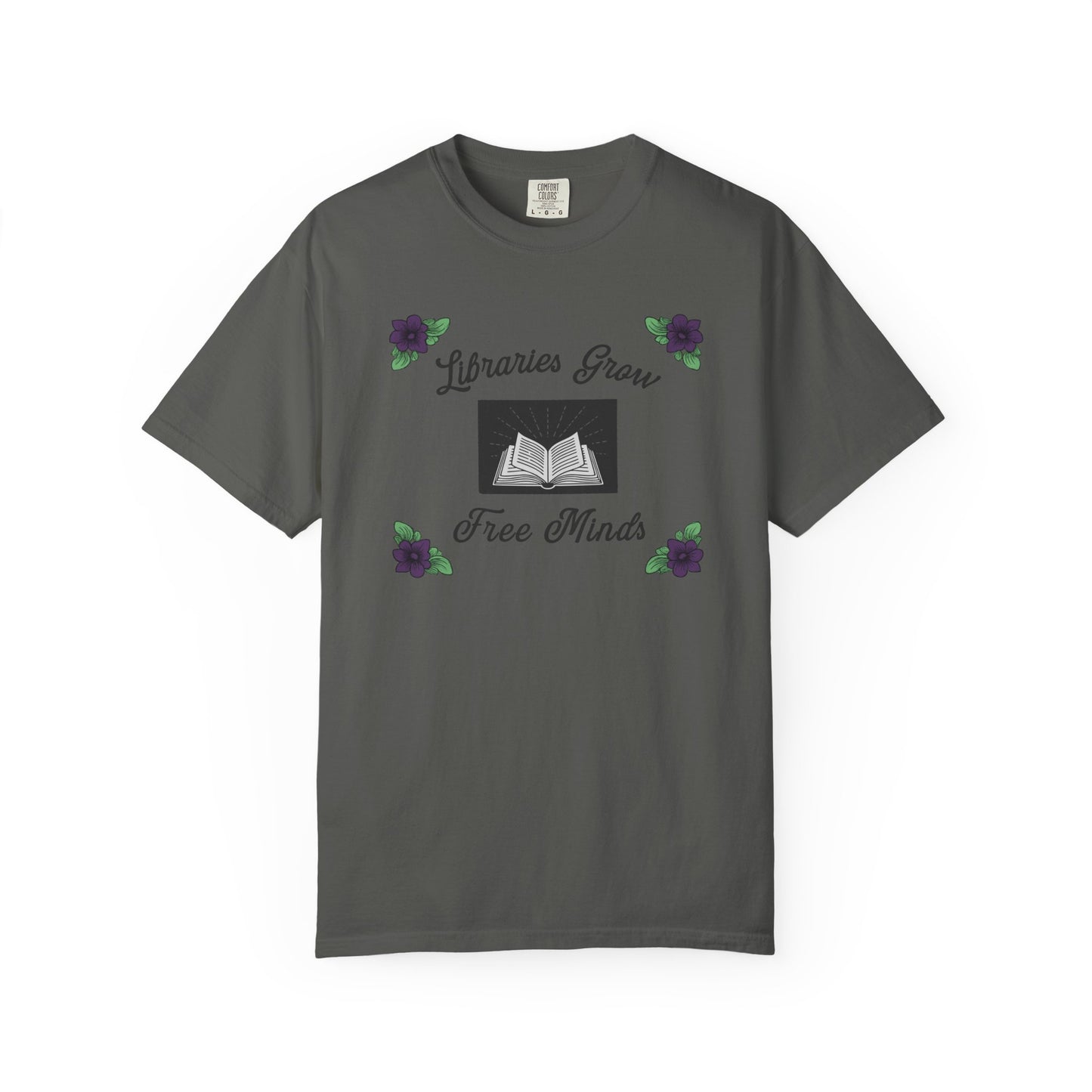 Libraries Grow Free Minds Shirt | Vintage Library Floral Tee