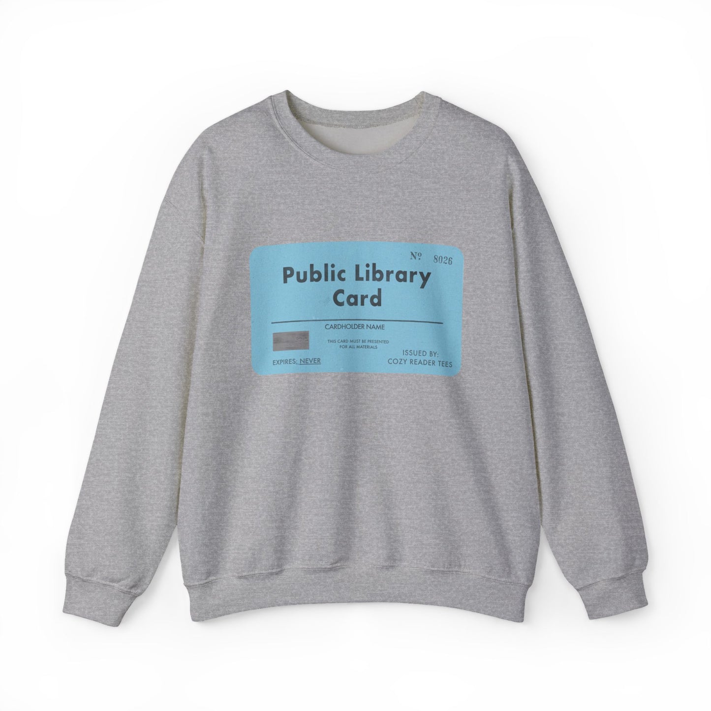 Public Library Card Crewneck Sweatshirt
