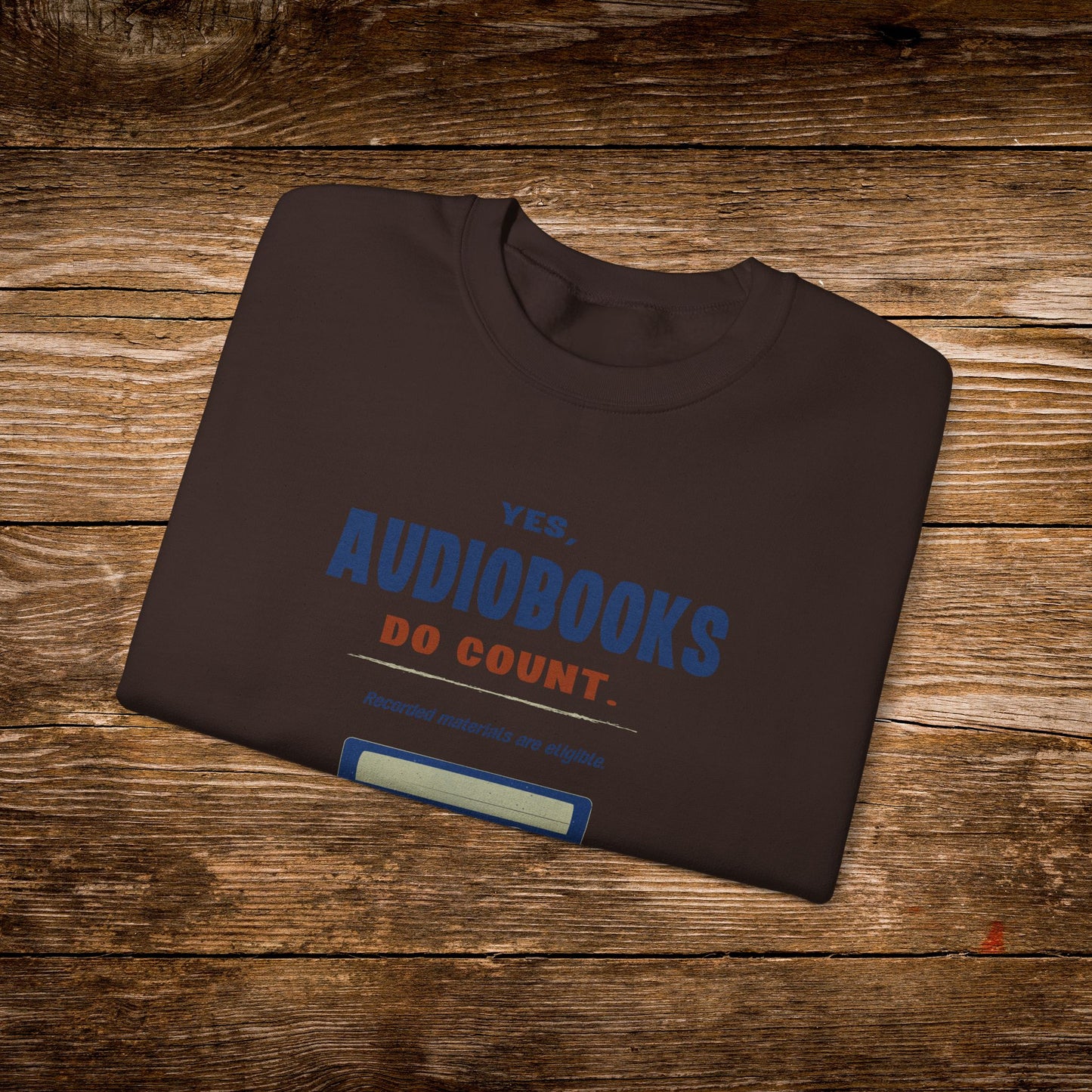 Yes, Audiobooks Count Sweatshirt | Retro Audiobook Reader Crewneck