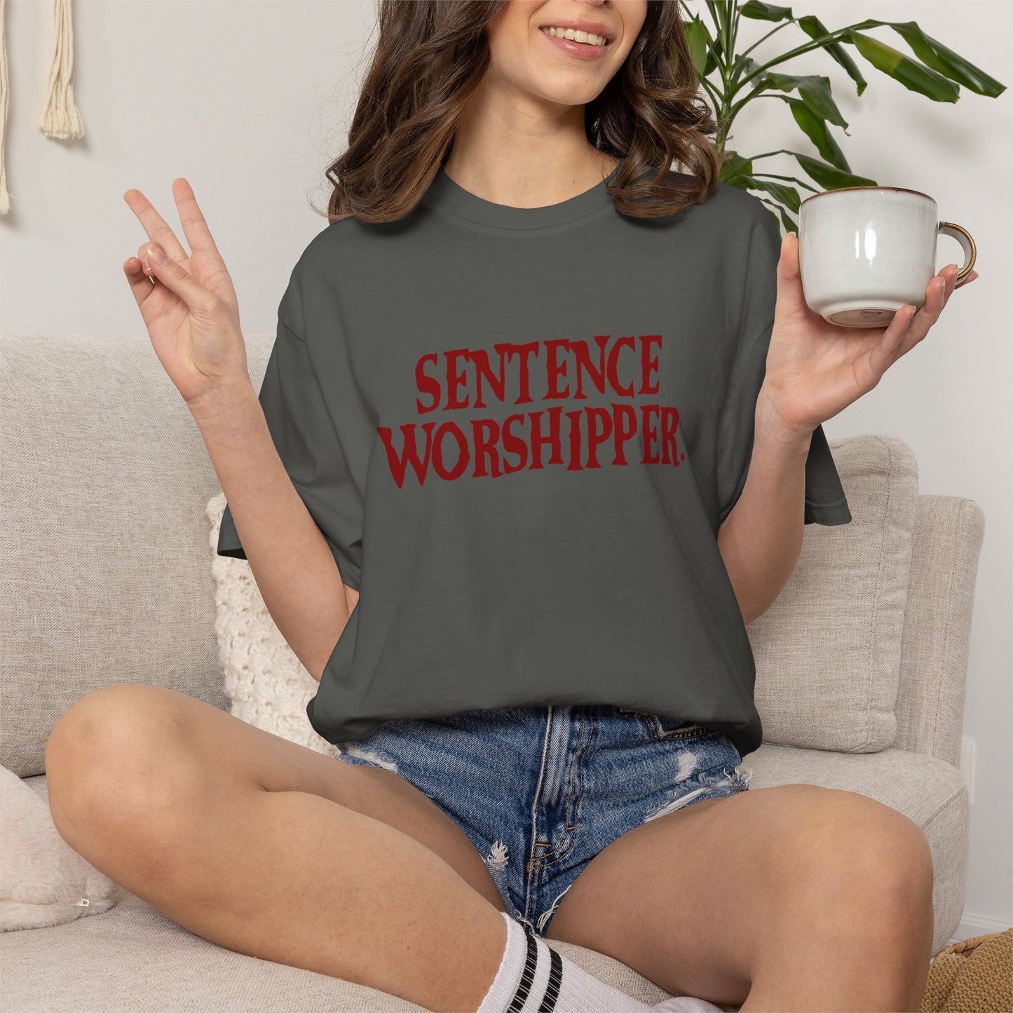 Sentence Worshipper Shirt | Literary Typography Tee
