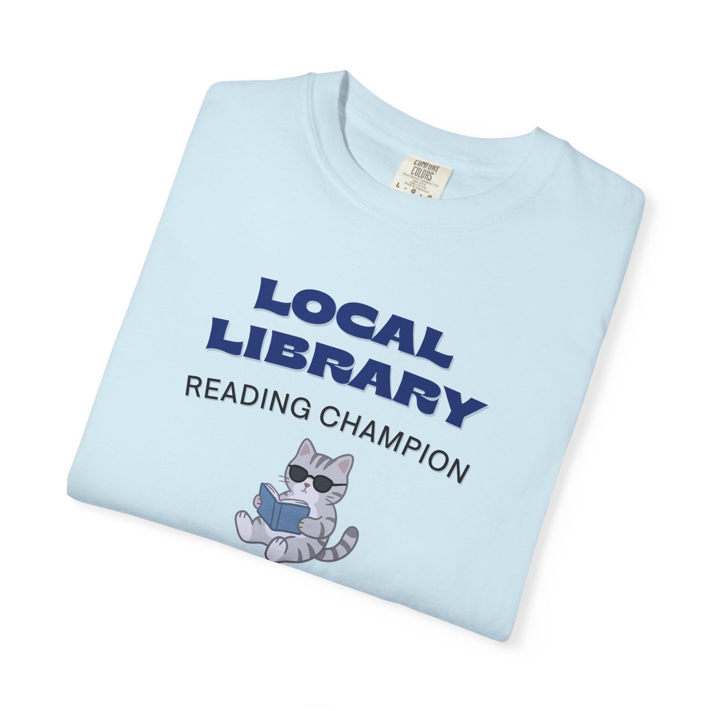 Local Library Reading Champion Shirt | Retro Cat Book Lover Tee