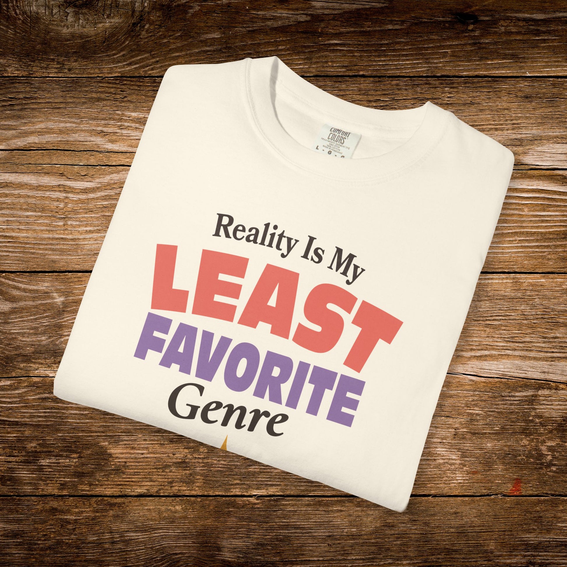 Reality Is My Least Favorite Genre Shirt — Vintage Reader Tee — product photo 8 of 11