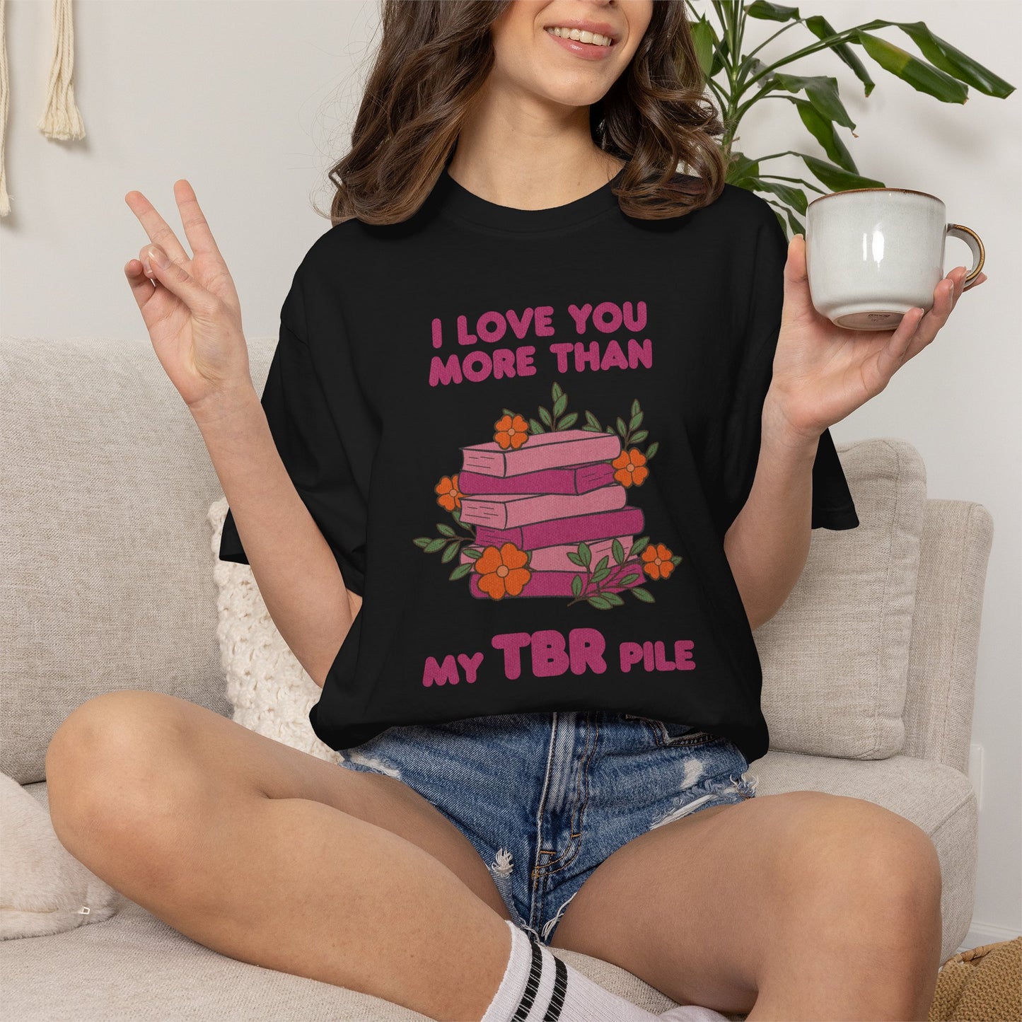 I Love You More Than My TBR Pile Shirt | Funny Bookish Romance Tee