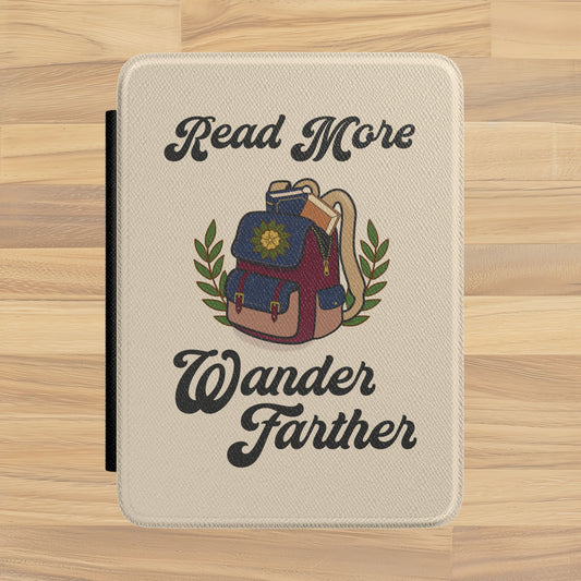 Read More Wander Further Shirt Kindle Case | Vintage Bookish Paperwhite Cover | Gift for Readers