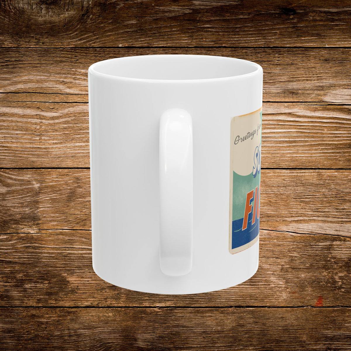 Greetings From Somewhere Fictional Mug | Vintage Postcard Coffee Mug