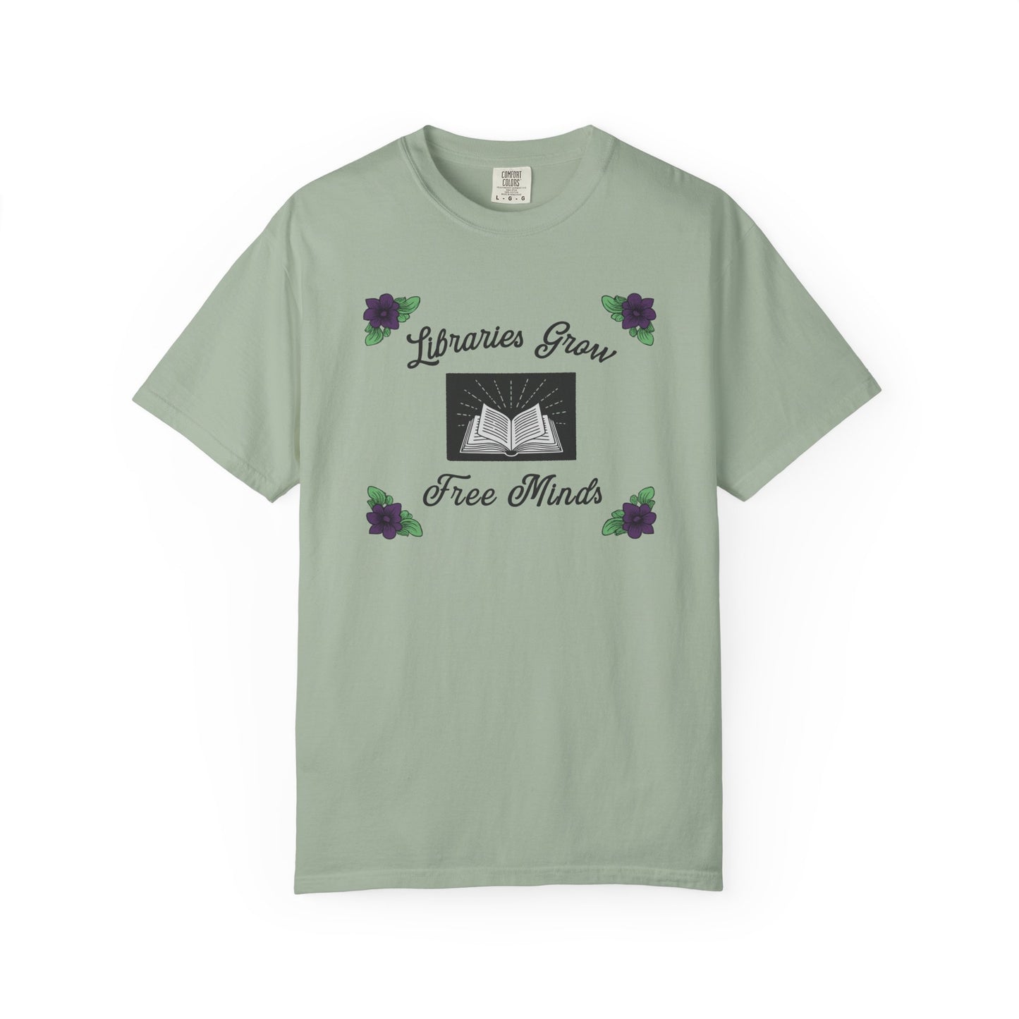 Libraries Grow Free Minds Shirt | Vintage Library Floral Tee