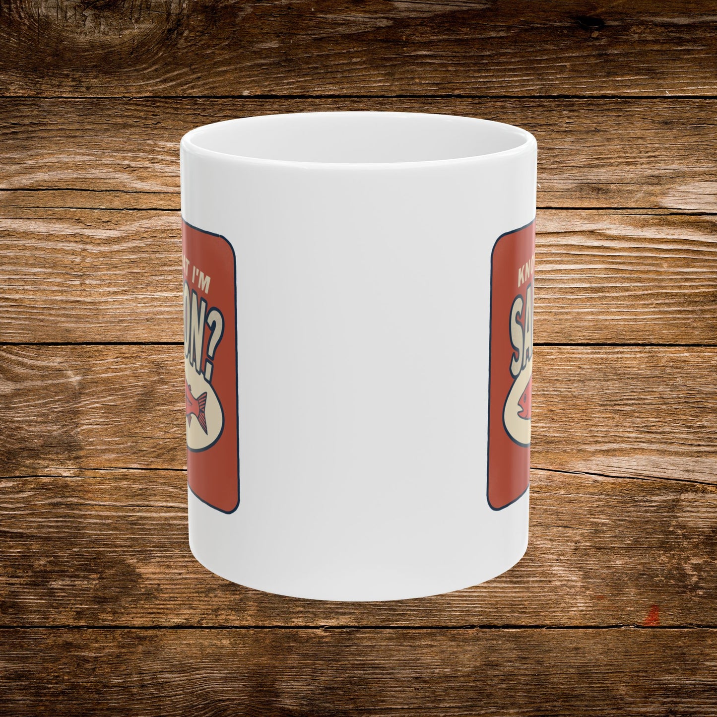 Know What I'm Salmon? Mug | Funny Fish Pun Coffee Mug