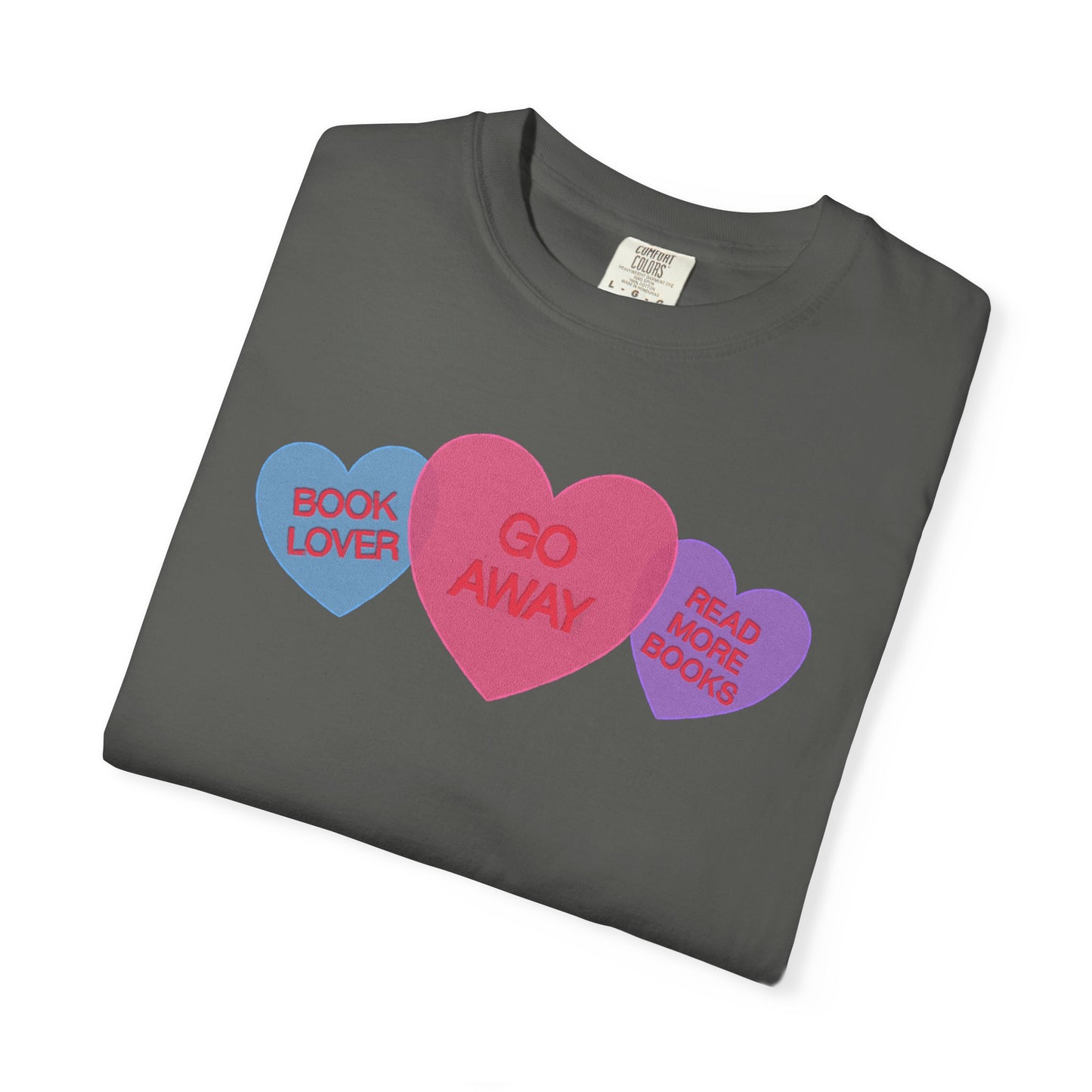 Bookish Candy Hearts Shirt | Funny Introvert Reader Tee