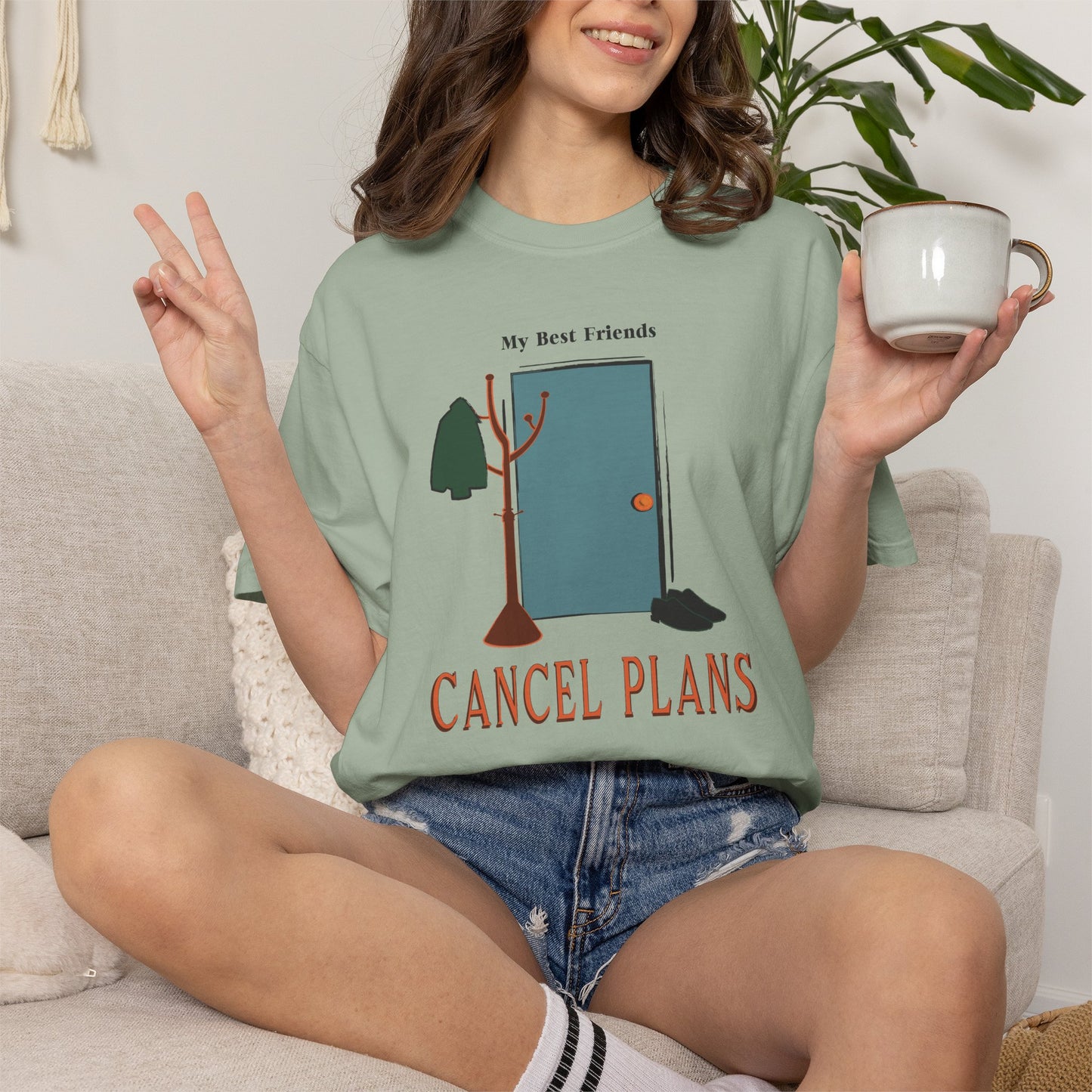 My Best Friends Cancel Plans Shirt | Introvert Book Lover Tee | Funny Reading Homebody Gift