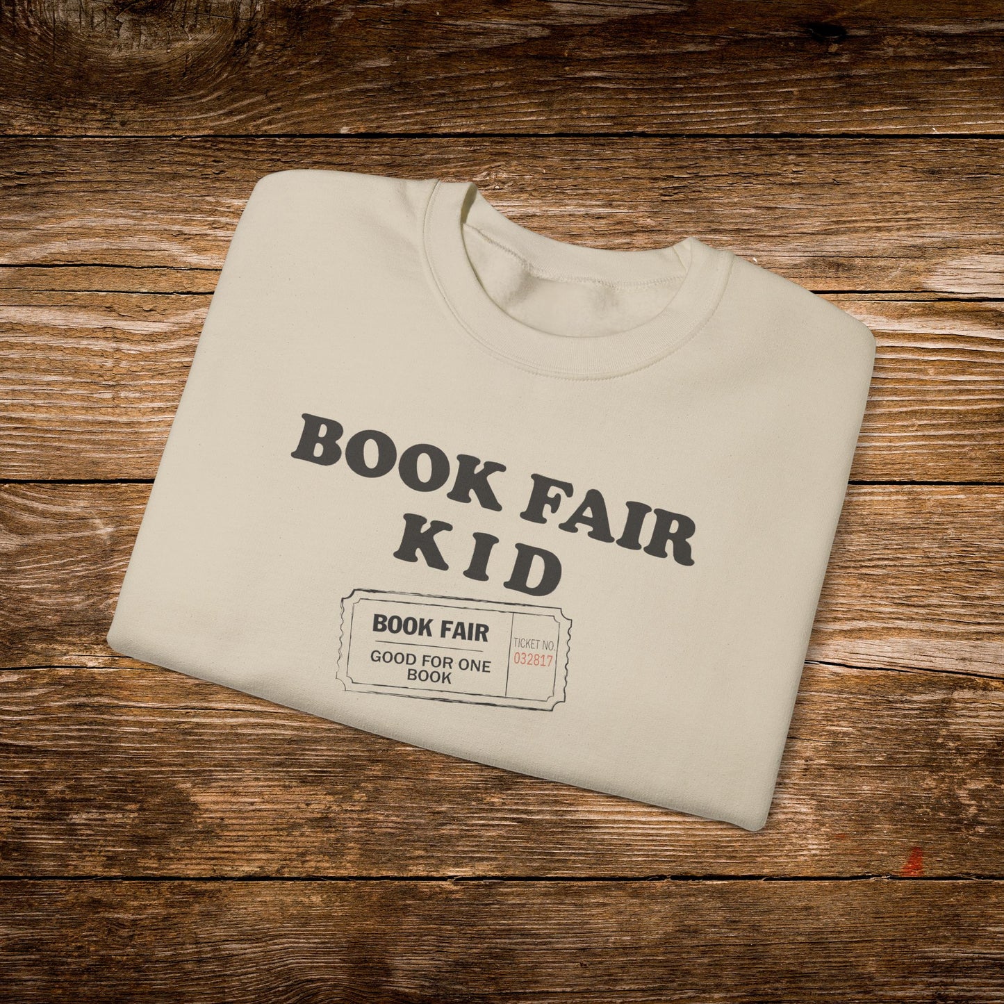 Book Fair Kid Sweatshirt | Vintage Reader Crewneck