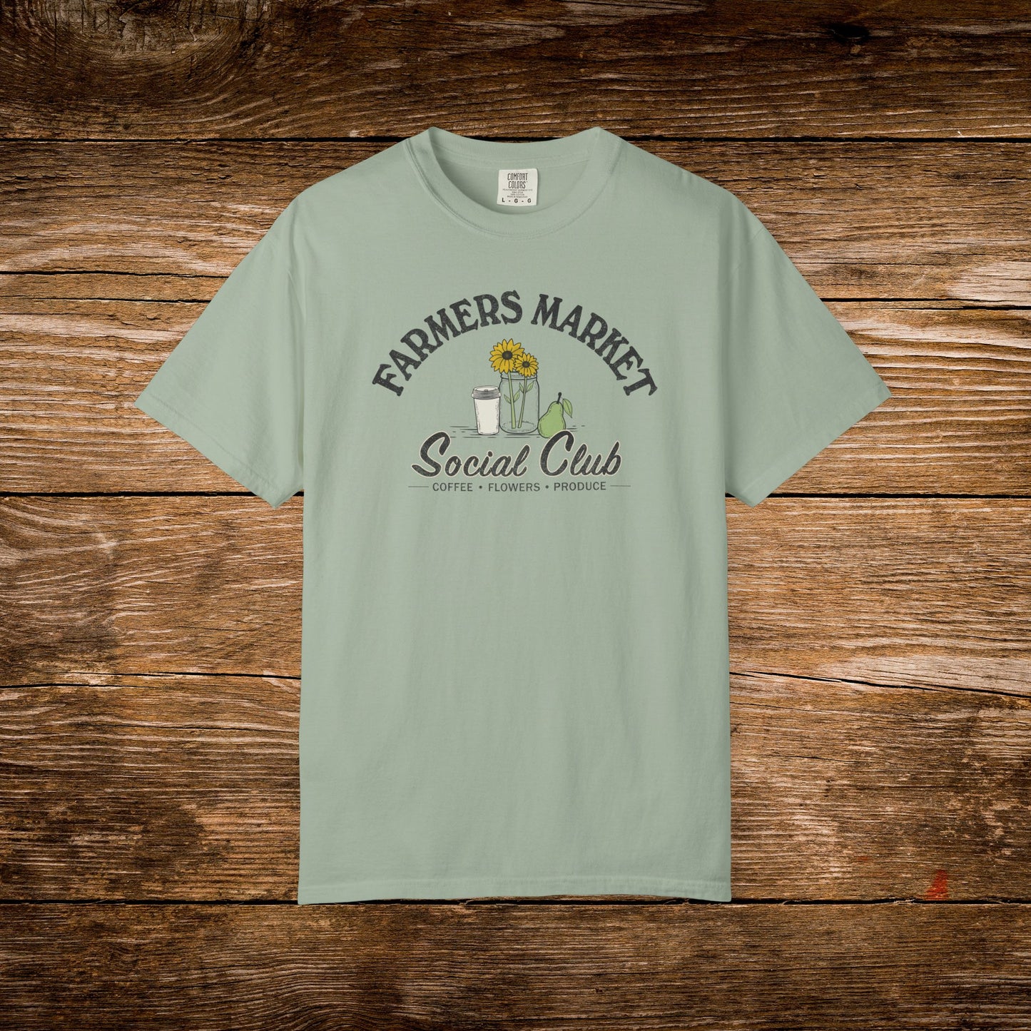 Farmers Market Social Club Shirt | Coffee Flowers Produce Tee