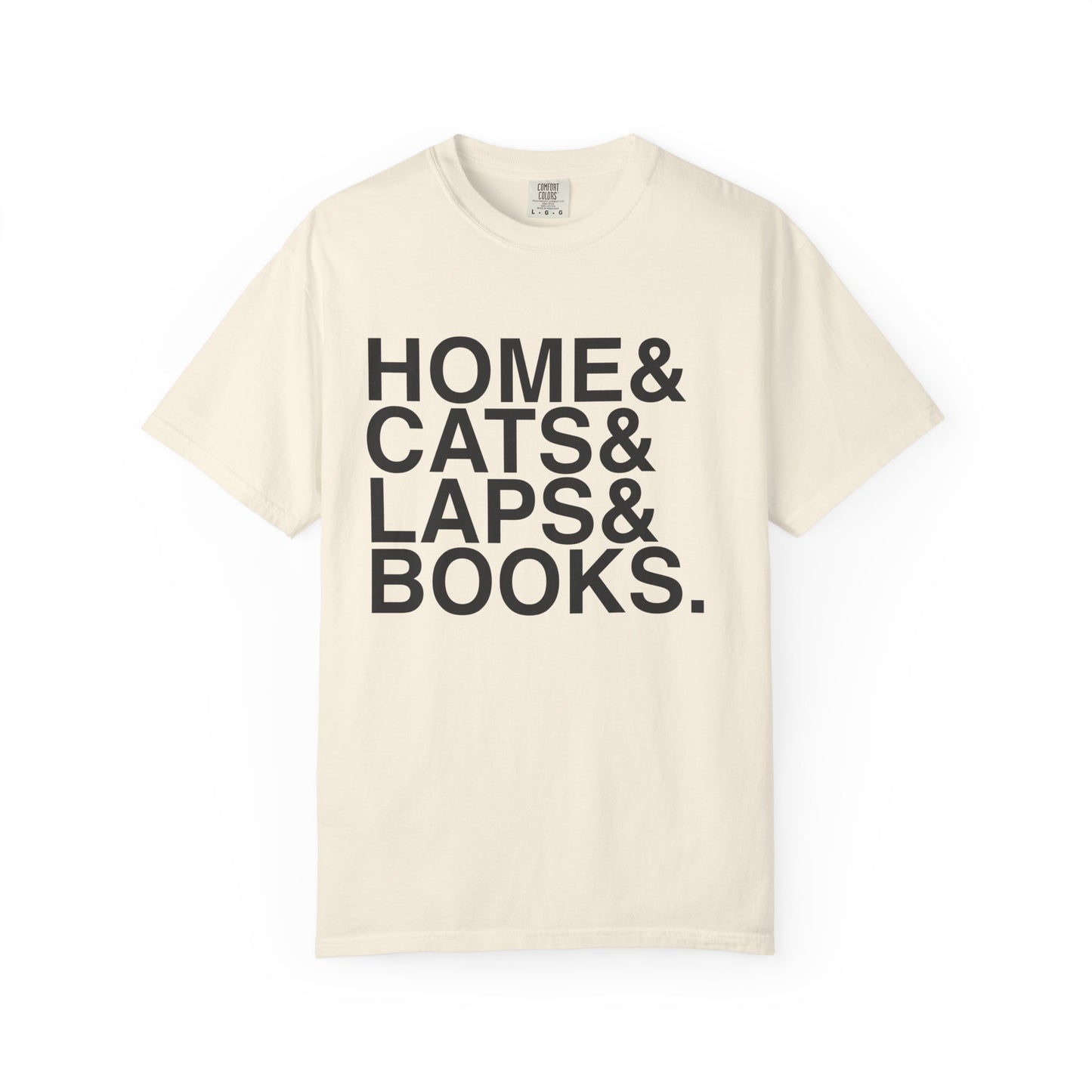Home Cats Laps Books Shirt | Cat Lover Reading Tee