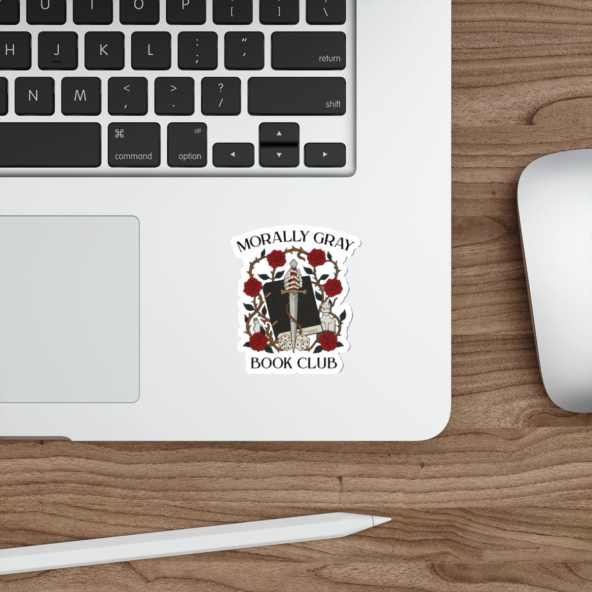 Morally Gray Book Club Sticker | Dark Romance Decal | Fantasy Reader Laptop Sticker