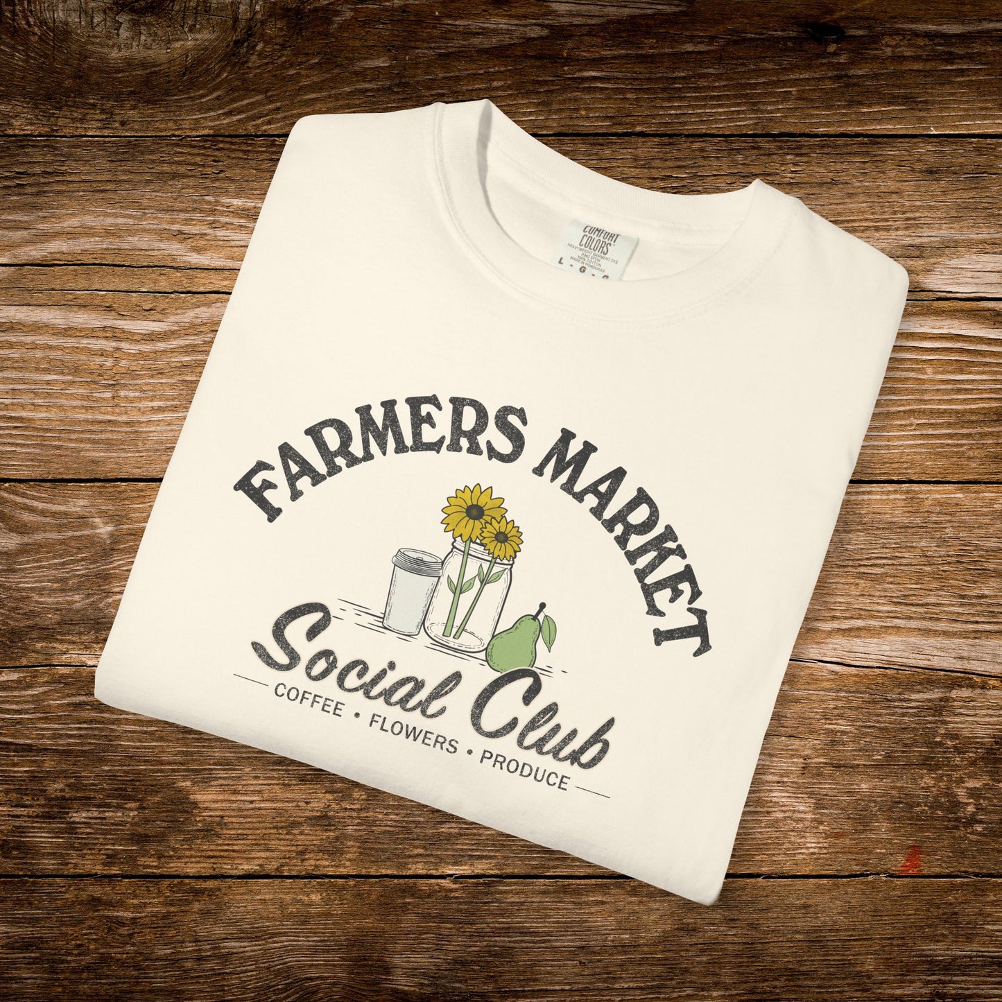 Farmers Market Social Club Shirt | Coffee Flowers Produce Tee