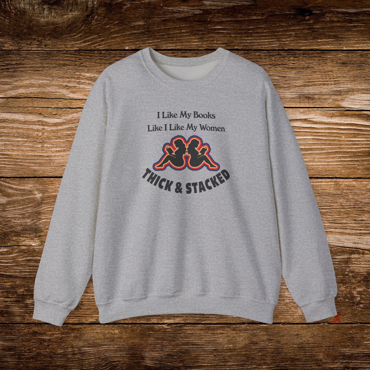 Thick & Stacked Books Sweatshirt | Funny Reader Crewneck