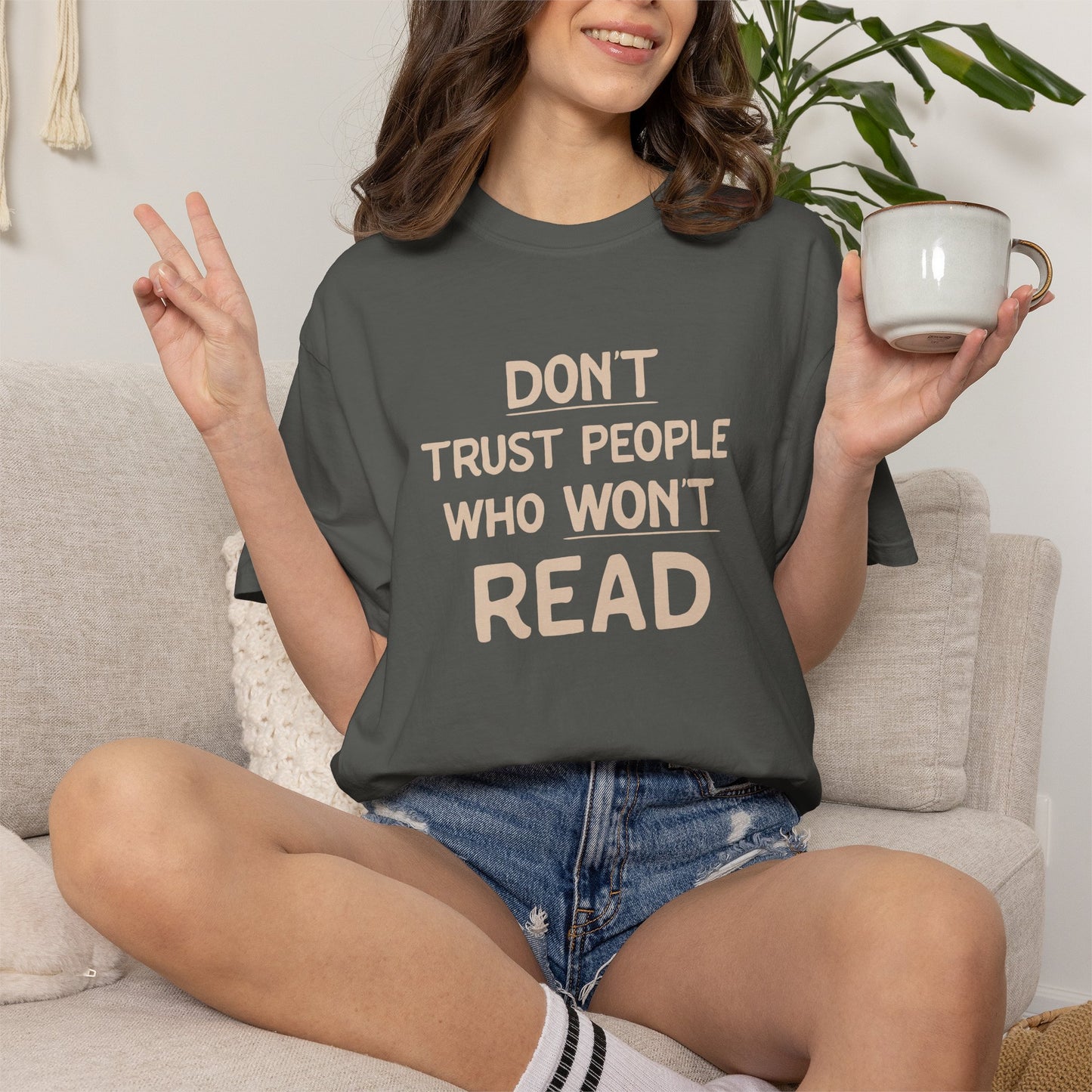 Don’t Trust People Who Won’t Read Shirt | Funny Bookish Tee