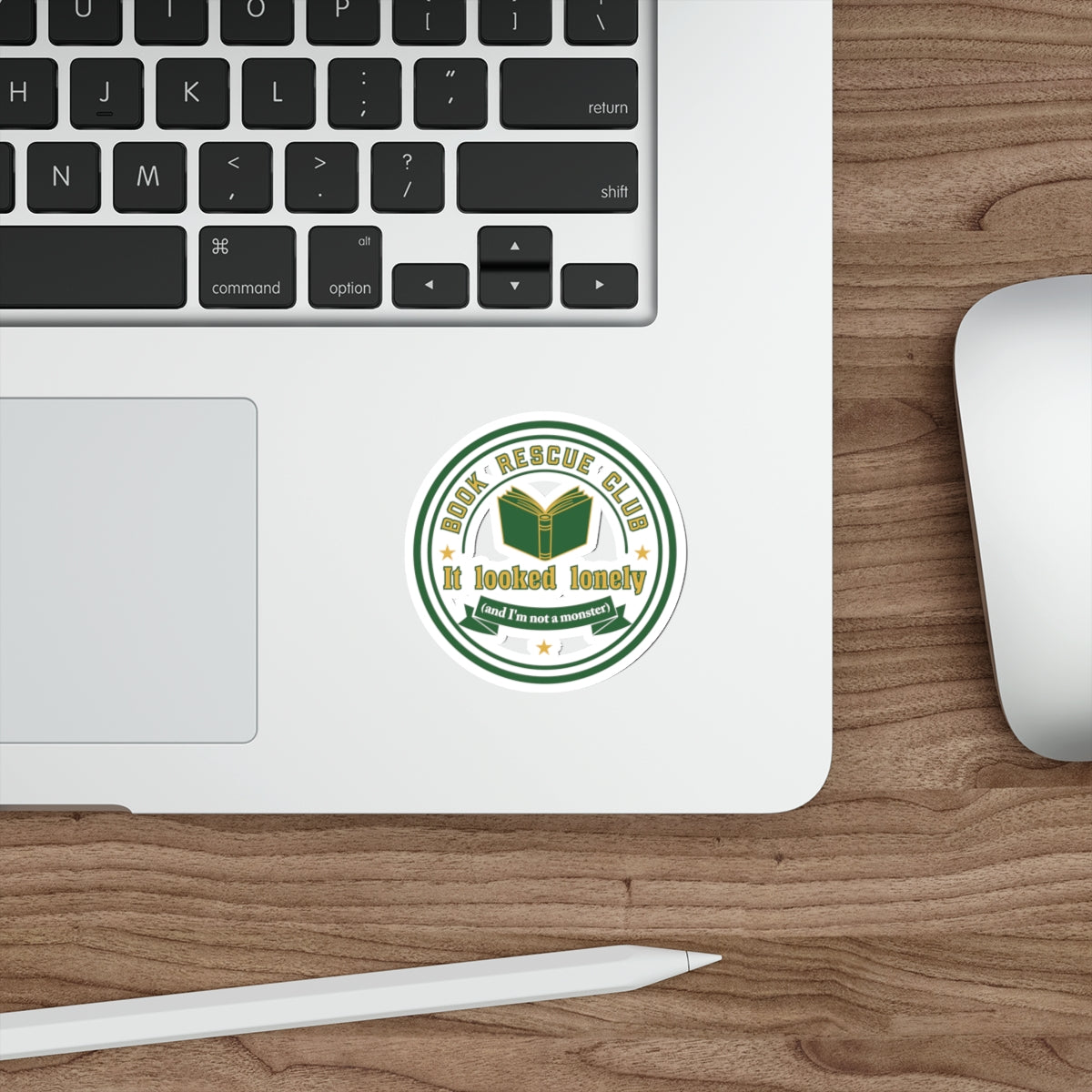 Book Rescue Club Sticker | Funny Bookworm Vinyl Sticker
