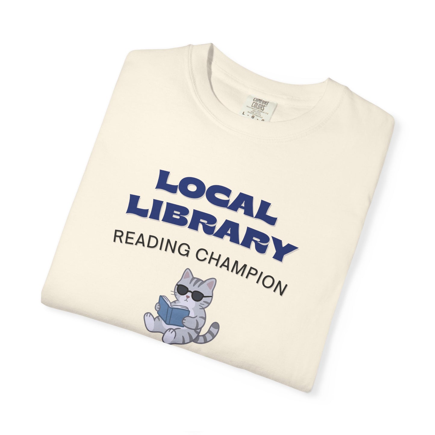Local Library Reading Champion Shirt | Retro Cat Book Lover Tee