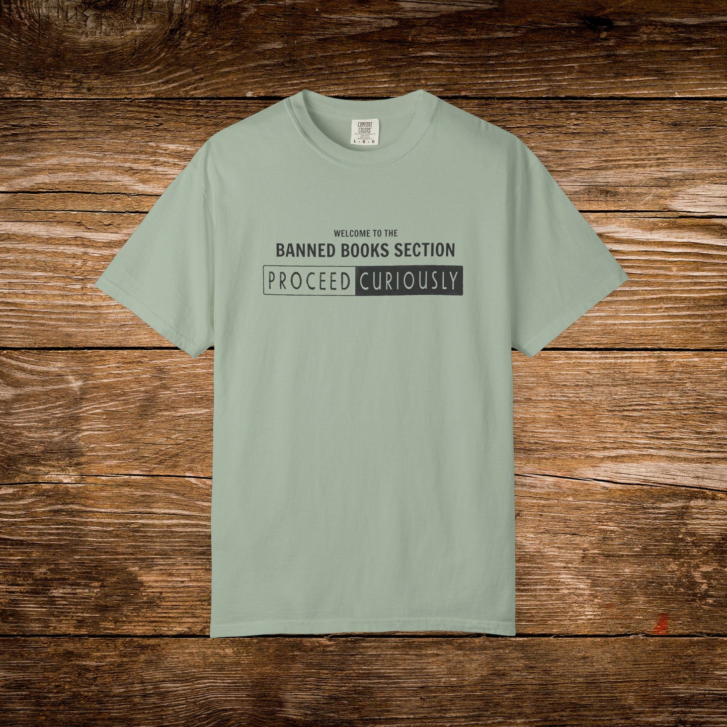 Proceed Curiously Shirt | Banned Books Section Reader Tee