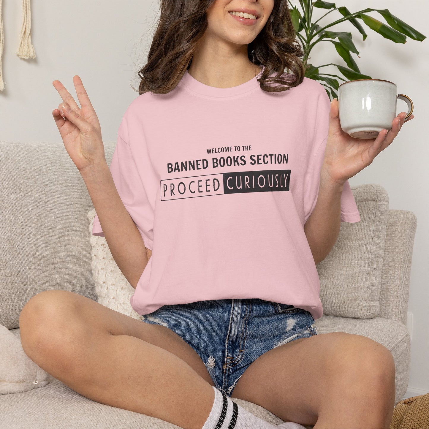 Proceed Curiously Shirt | Banned Books Section Reader Tee