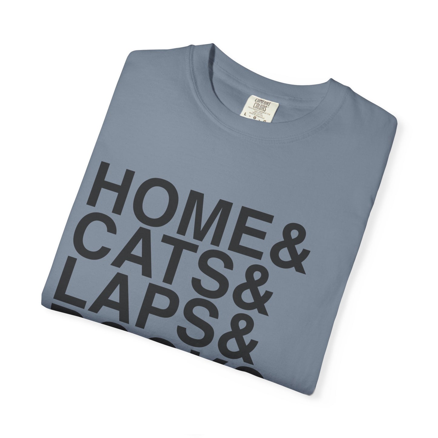 Home Cats Laps Books Shirt | Cat Lover Reading Tee