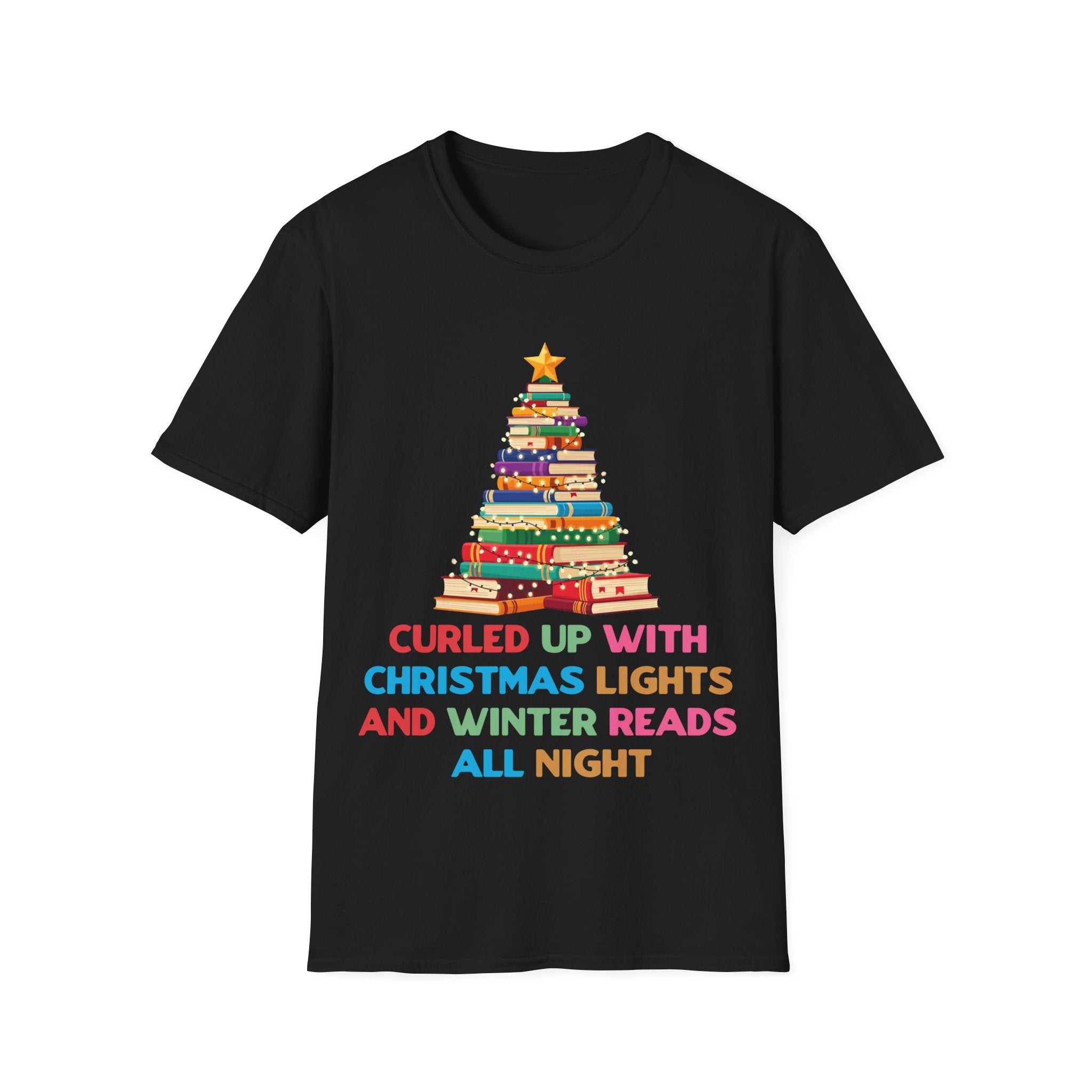 Curled Up With Christmas Lights and Winter Reads All Night Tee