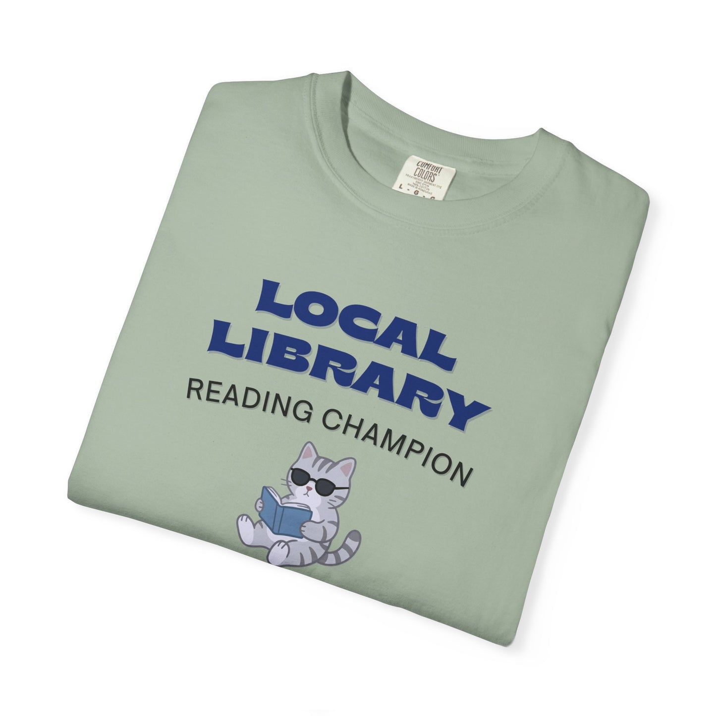 Local Library Reading Champion Shirt | Retro Cat Book Lover Tee